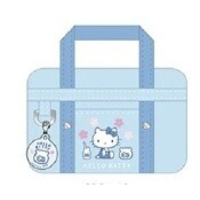 Schoolbag-style pouch, light blue Hello Kitty, Sanrio Characters - Schoolbag-style pouch, light blue Hello Kitty, Goldfish (スクバ風ポーチ みずいろハローキティ サンリオキャラクターズ - スクバ風ポーチ みずいろハローキティ きんぎょ)