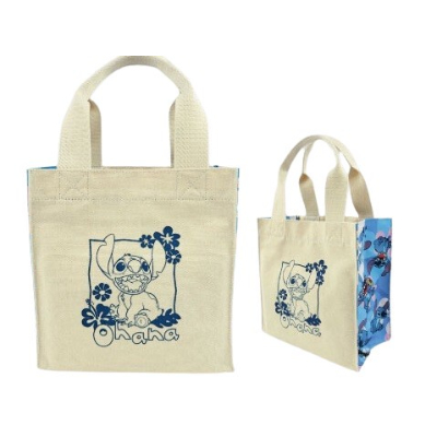 Disney Mini Square Tote Bag, Stitch - Mini Square Tote Bag, BL (ミニスクエアトート スティッチ Disney/ディズニー - ミニスクエアトート BL)