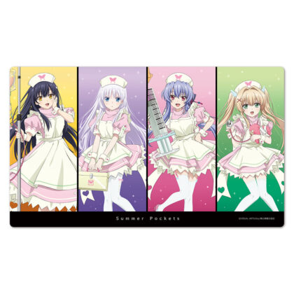 Summer Pockets キャラクターラバーマット しろは&蒼&鴎&紬 ナースメイドVer. 描き下ろし