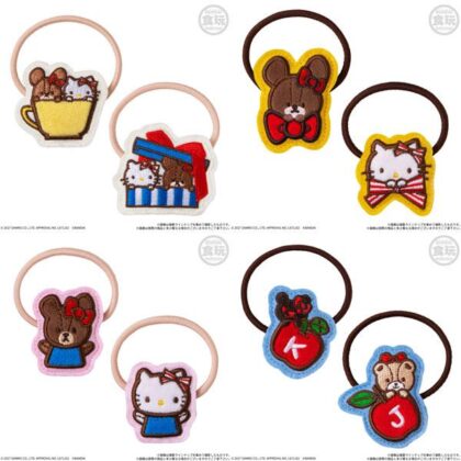 40 くまのがっこう×ハローキティ ぬいゴム&チョコボーロ
