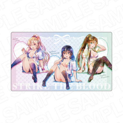 ストライク・ザ・ブラッドFINAL ラバーデスクマット PALE TONE series 雪菜&浅葱&紗矢華 尻もちVer.