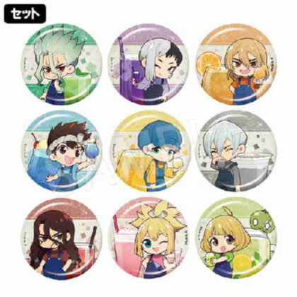 (s)Dr.STONE トレーディンググリッター缶バッジ ミニキャラデニムVer. 送料別880円