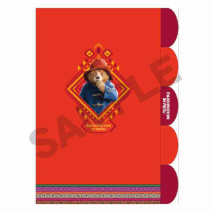 (s)パディントン ダイカット5インデックスクリアファイル レッド 送料別880円