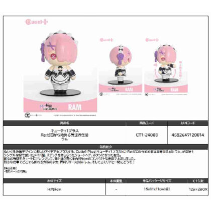 (s)キューティ1プラス Re:ゼロから始める異世界生活ラム 送料別880円