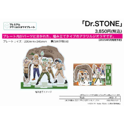 (s)プレミアムアクリルジオラマプレート Dr.STONE 04 探検家Ver. 集合デザイン(描き下ろしイラスト) 送料別880円