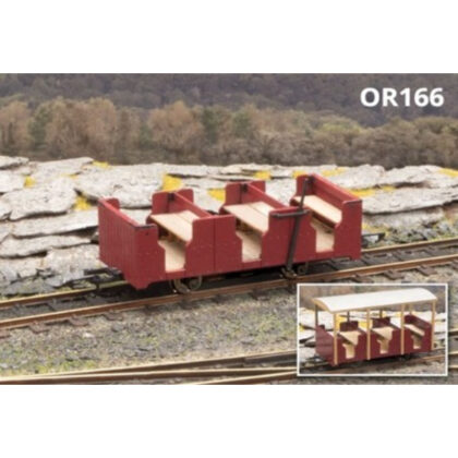 PECO O-16.5 NG7ゲージ ペンリン採石場 ワークマンズ・コーチ 3両セット レーザーカ