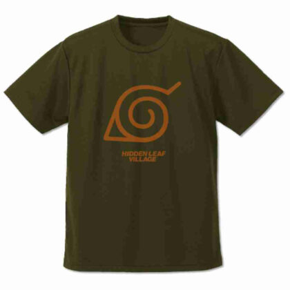 (s)NARUTO-ナルト- 疾風伝 木ノ葉隠れの里 ドライTシャツ オリーブドラブ M 送料別880円
