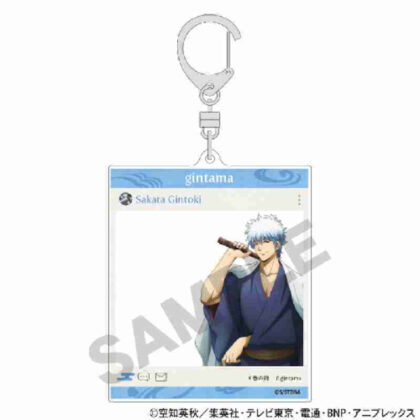 (s)銀魂 SNS風アクリルキーホルダー 坂田銀時 春の錦 送料別880円