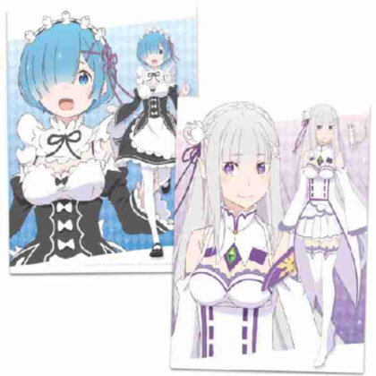 (s)Re:ゼロから始める異世界生活 クリアファイル エミリア&レム 送料別880円