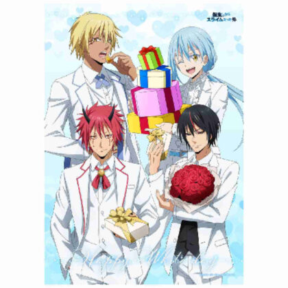 (s)転生したらスライムだった件 描き下ろし B2キラキラ布ポスター ホワイトデーVer. 送料別880円