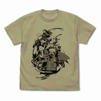 (s)NARUTO-ナルト- 疾風伝 歴代火影 Tシャツ サンドカーキ M 送料別880円