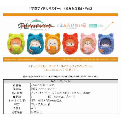 (s)学園アイドルマスター くるみたぴぬい Vol.2 送料別880円