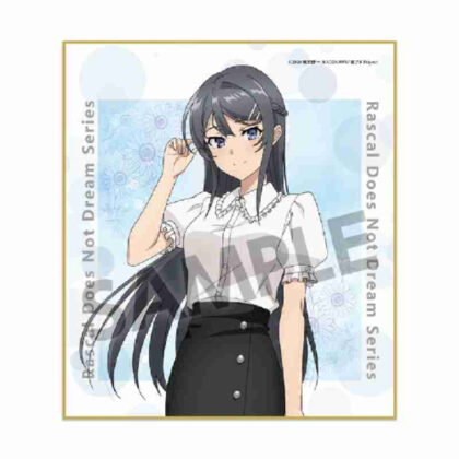 (s)青春ブタ野郎シリーズ 描き下ろしミニ色紙 桜島麻衣の夏休み 私服Ver. 送料別880円