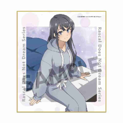 (s)青春ブタ野郎シリーズ 描き下ろしミニ色紙 桜島麻衣の夏休み 部屋着Ver. 送料別880円