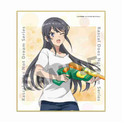 (s)青春ブタ野郎シリーズ 描き下ろしミニ色紙 桜島麻衣の夏休み 水遊びVer. 送料別880円