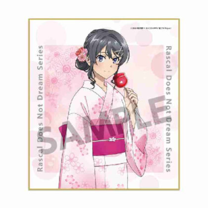 (s)青春ブタ野郎シリーズ 描き下ろしミニ色紙 桜島麻衣の夏休み 浴衣Ver. 送料別880円