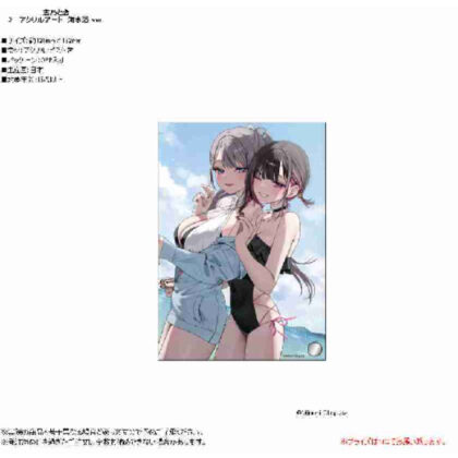 (s)志乃と恋 ミニアクリルアート 海水浴Ver. 送料別880円