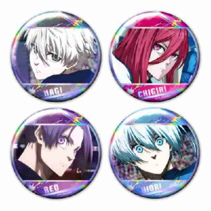 (s)ブルーロック オーロラ缶バッジ4個セット 凪&千切&玲王&氷織 送料別880円