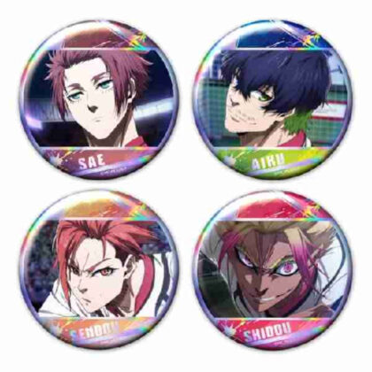 (s)ブルーロック オーロラ缶バッジ4個セット 冴&愛空&閃堂&士道 送料別880円
