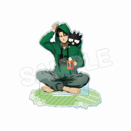 (s)進撃の巨人×サンリオキャラクターズ4 アクリルスタンド リヴァイ×バッドばつ丸 送料別880円