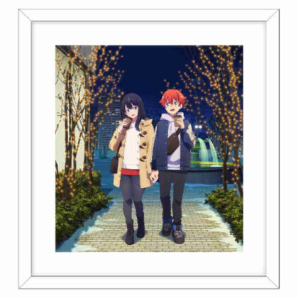 (s)グリッドマン ユニバース 描き下ろし額装高精細アート 響裕太&宝多六花/冬デート 送料別880円