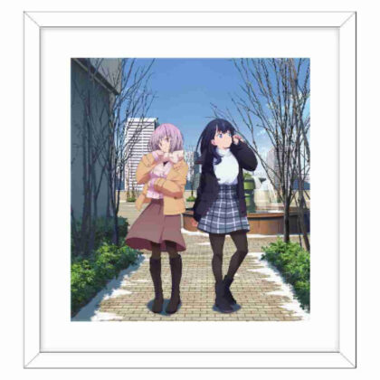 (s)グリッドマン ユニバース 描き下ろし額装高精細アート 宝多六花&新条アカネ/冬デート 送料別880円