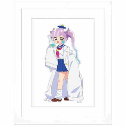 (s)ぷにるはかわいいスライム 描き下ろしキャラファイングラフ ダボ袖白衣のかわいいぷにる A4 送料別880円