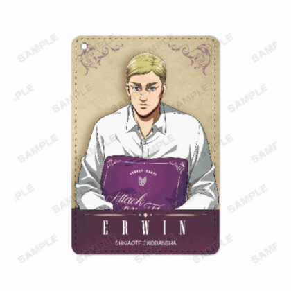 進撃の巨人 描き下ろしイラスト エルヴィン リラックスver. 1ポケットパスケース