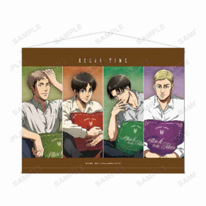 進撃の巨人 描き下ろしイラスト 集合 リラックスver.B2タペストリー