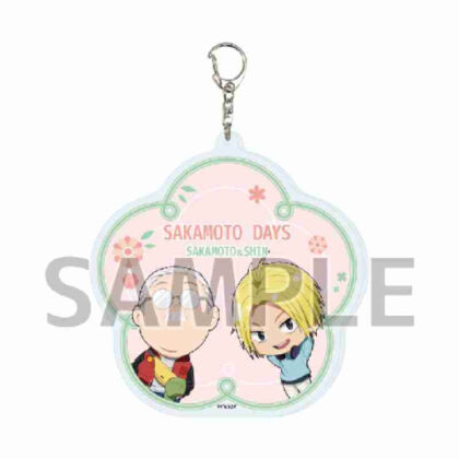 (s)デカアクリルキーホルダー SAKAMOTO DAYS 01 坂本太郎&朝倉シン 春私服Ver.(ミニキャライラスト) 送料別880円