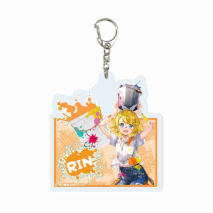 (s)アクリルキーホルダー ピアプロキャラクターズ 07 鏡音リンペンキVer.(描き起こしイラスト) 送料別880円