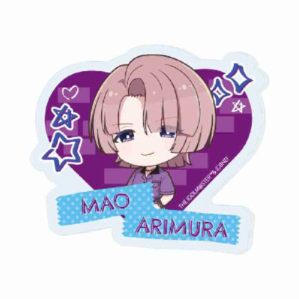 (s)アクリルプレートバッジ 学園アイドルマスター 05 有村麻央 ストリートファッションVer.(ミニキャライラスト) 送料別880円