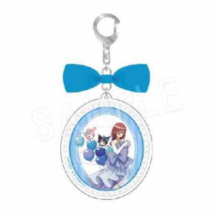 (s)五等分の花嫁*×マイメロディ&クロミ リボン付きアクリルキーホルダー バルーン&リボンVer. 三玖 送料別880円
