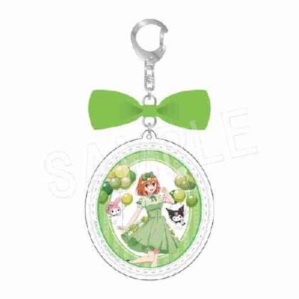 (s)五等分の花嫁*×マイメロディ&クロミ リボン付きアクリルキーホルダー バルーン&リボンVer. 四葉 送料別880円