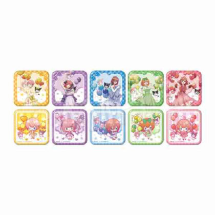 (s)五等分の花嫁*×マイメロディ&クロミ トレーディングスクエア缶バッジ バルーン&リボンVer. 送料別880円
