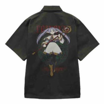 (s)葬送のフリーレン フリーレン 刺繍ワークシャツ グレー XXL 送料別880円