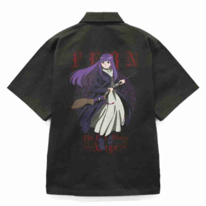 (s)葬送のフリーレン フェルン 刺繍ワークシャツ グレー M 送料別880円