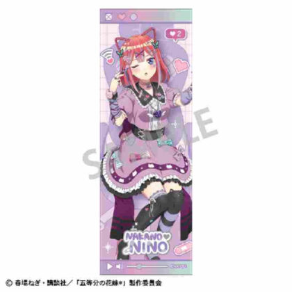 (s)五等分の花嫁* ロングスクエア缶バッジ 中野二乃 配信者なりきり 送料別880円