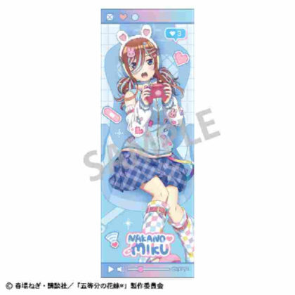 (s)五等分の花嫁* ロングスクエア缶バッジ 中野三玖 配信者なりきり 送料別880円
