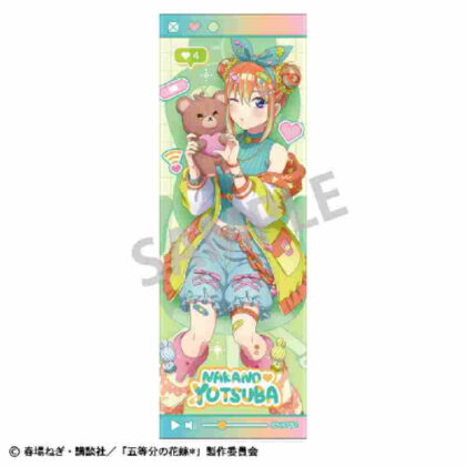 (s)五等分の花嫁* ロングスクエア缶バッジ 中野四葉 配信者なりきり 送料別880円