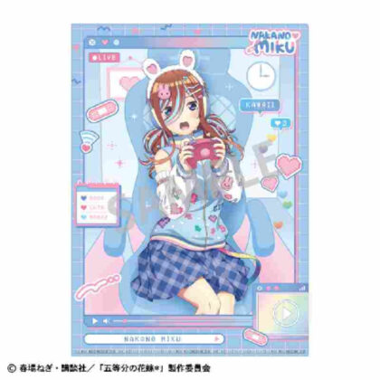 (s)五等分の花嫁* A4シングルクリアファイル 中野三玖配信者なりきり 送料別880円