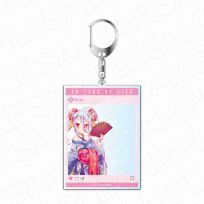 (s)ノーゲーム・ノーライフ SNS風アクリルキーホルダー 白 和服サイバーVer. 送料別880円