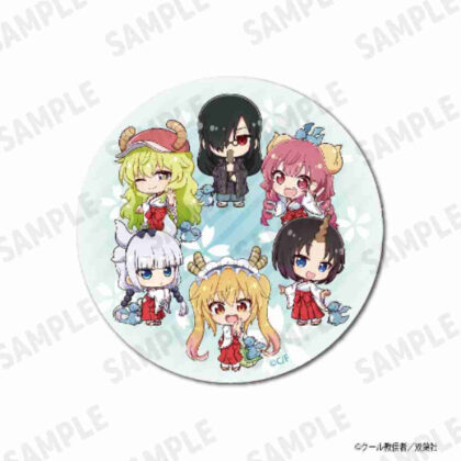 (s)小林さんちのメイドラゴン 75mmBIG缶バッジ デフォルメ 総柄 送料別880円