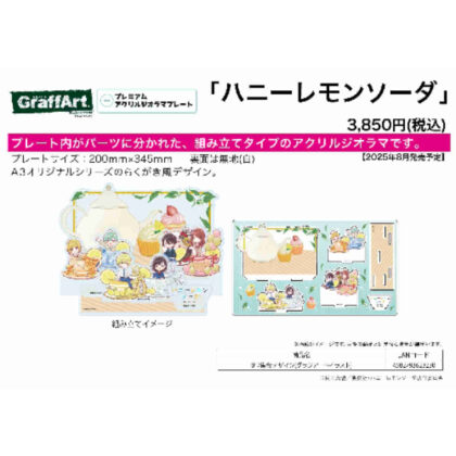 (s)プレミアムアクリルジオラマプレート ハニーレモンソーダ 01 集合デザイン(グラフアートイラスト) 送料別880円