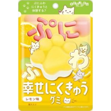 扇雀飴 幸せにくきゅうグミ レモン味３０ｇ △ 【購入入数６個】