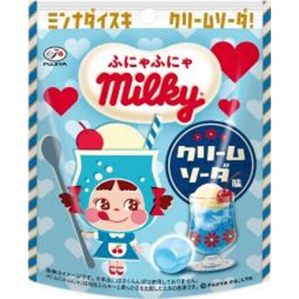 不二家 ふにゃふにゃミルキークリームソーダ味４０ｇ △ 【購入入数１０個】【数量限定】◆