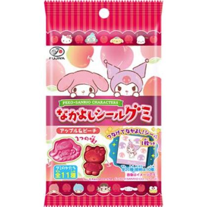 不二家 ペコ×サンリオなかよしシールグミ ６粒 △ 【購入入数２０個】【数量限定】◆