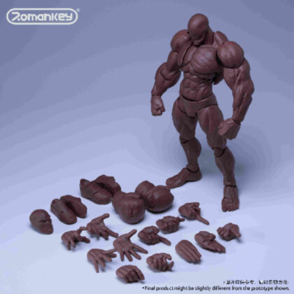 (s)004_Romankey UMS003 1/12スケール 可動フィギュア男性素体 Big Guy(ビッグガイ) 日焼け 送料別880円