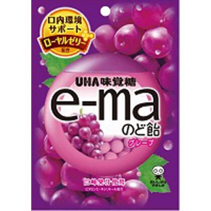 ピピン ｅ－ｍａのど飴袋５０ｇグレープ □お取り寄せ品 【購入入数７２個】