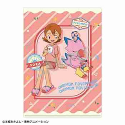 (s)デジモンアドベンチャー A4シングルクリアファイル 武之内空&ピヨモン 太刀川ミミ&パルモン 寝起き 送料別880円
